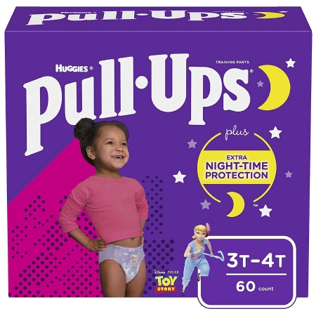 PANTS, PULL-UPS HUGGIES NIGHT TIME GIRLS 3T-4T (60EA/PK)