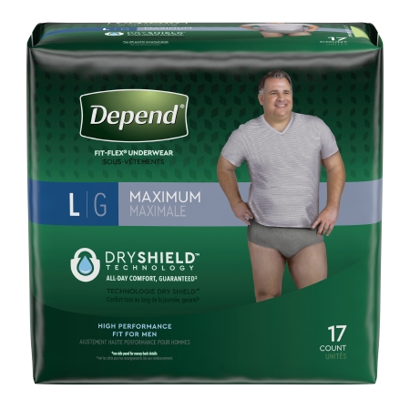 UNDERWEAR, INCONT DEPEND MAX FML BLUSH MED (30/PK 2PK/CS) - New ...