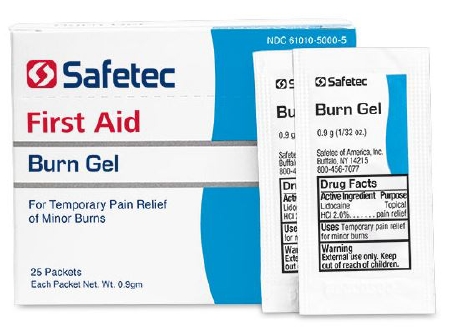 GEL, BURN SAFETEC .9GM BULK (25/BX 36BX/CS)