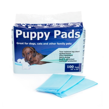 PAD, PUPPY W/ATTRACTANT 22″X22″ (100EA/BG 6BG/CS)