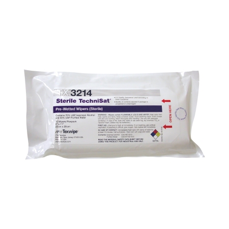 WIPE, PREWETTED TECHNISAT STR 9″X11″ 70% IPA (50/PK 20PK/CS)