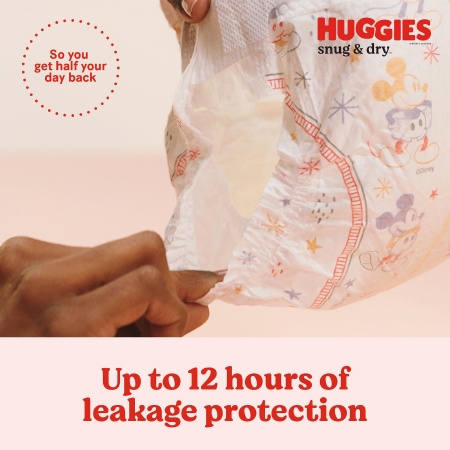 DIAPER, HUGGIES SNUG & DRY JUMBO PK SZ1 (38/PK 4PK/CS)