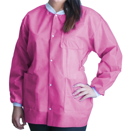 COAT, LAB FITME RASPBERRY PNK SM (10/BG 5BG/CS)