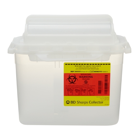 Cleanroom Sharp Container CONTAINER, SHARPS CLR 5.4QT (20/CS) - New Hampshire Medical Supply