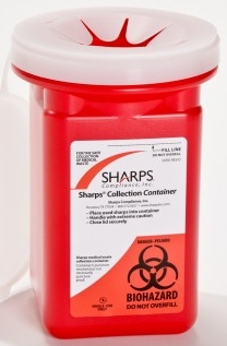 CONTAINER, SHARPS RED 1QT (120/CS)