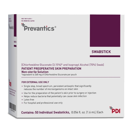 SWABSTICK, PREVANTICS PREP 1.6ML (50/BX 10BX/CS)