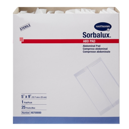 PAD, ABDN SORBALUX 5″X9″ (25/BX 16BX/CS)