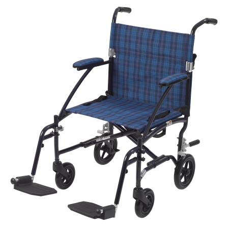 WHEELCHAIR, TRANSPORT 19″ BLU