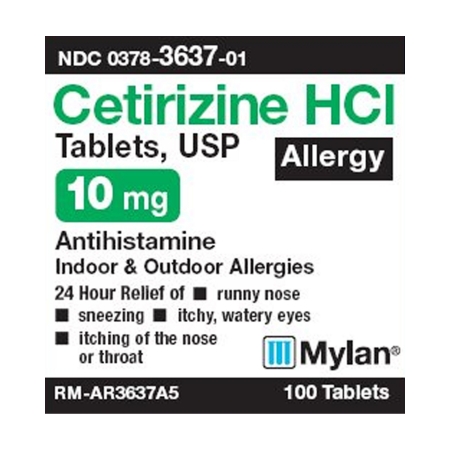 CETIRIZINE HCL, TAB 10MG (100/BT) - New Hampshire Medical Supply