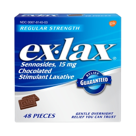 LAXATIVE, EX-LAX CHOCOLATE TAB15MG (48/BX)
