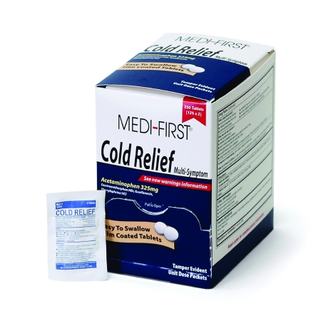 COLD RELIEF, TAB 325MG (250/BX12BX/CS)