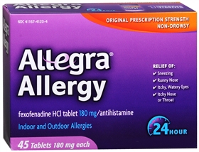 ALLEGRA 24HR, TAB 180MG ADLT (45/BT)