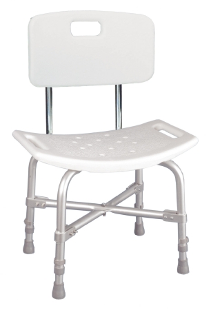 BENCH, BATH BARIATRIC W/O BCK AND ARMS 500LB WHT