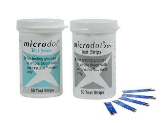 TEST STRIP, BLD GLUC MICRODOT 69 (50/BX 150BX/CS)