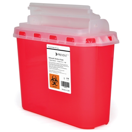 CONTAINER, SHARPS RED 5.4QT WALL MOUNT (20/CS)