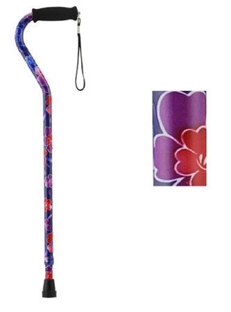 CANE, OFFSET W/STRAP ALUM ADJ MAUI (2/CS)