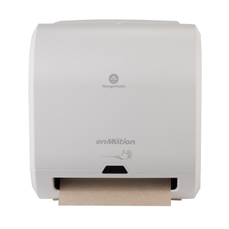 DISPENSER, TOWEL ENMOTION 8″  WHT 1-ROLL AUTOMATED
