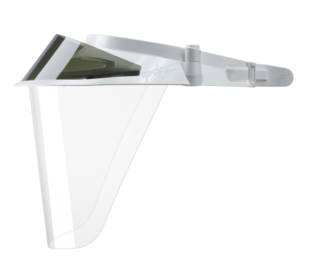 VISOR, SHIELD W/2 SHIELDS 1 VISOR WHT