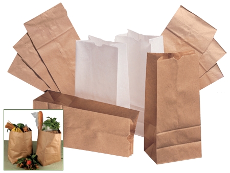 BAG, PAPER BRN #8 (500/PK)